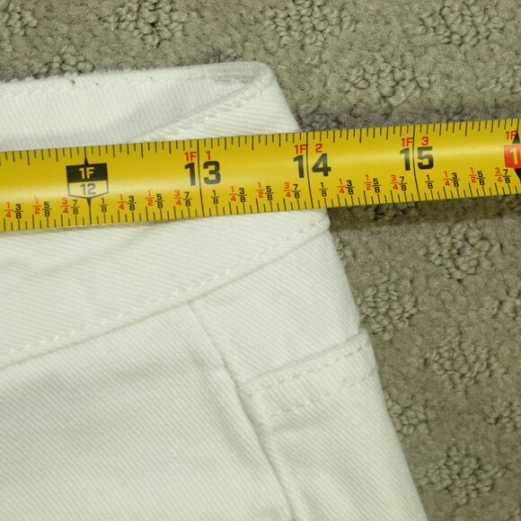 Bridge by Gly Women's 25 100% Cotton White Distressed Straight Leg Jeans - Picture 7 of 7